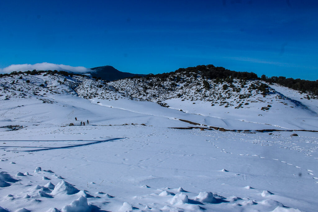 Schnee im Tazekka Nationalpark